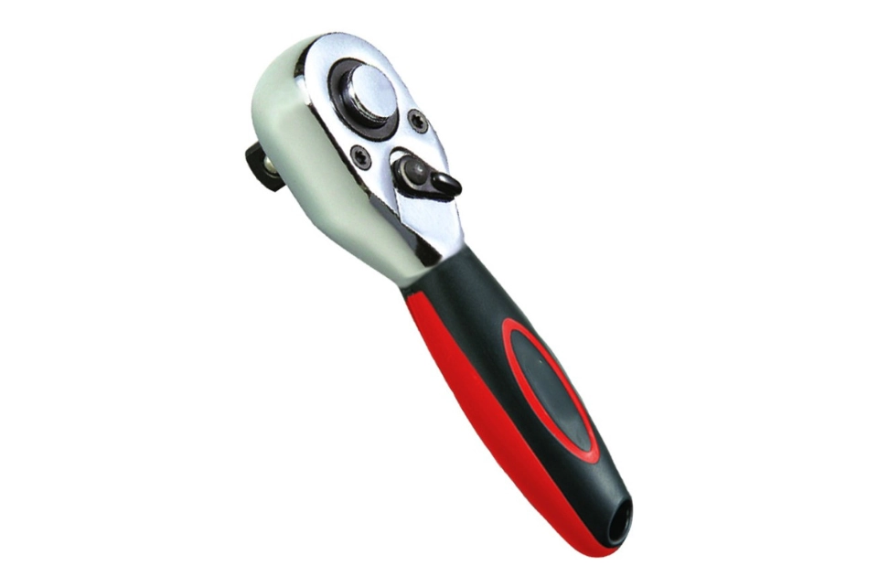 72T Stubby Ratchet Handle, 2 Tone Grip