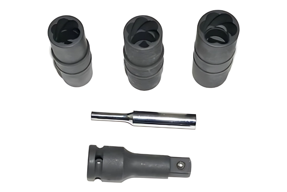 5Pc. 1/2" Drive Dual Sided Socket Lug Nut Removal