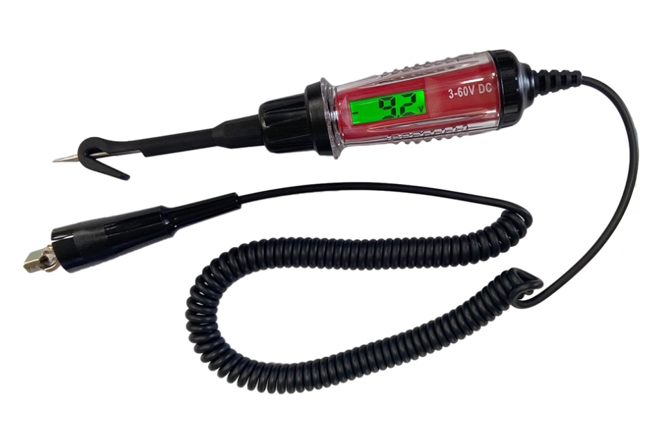 Digital Display Circuit Tester with Wire Hook