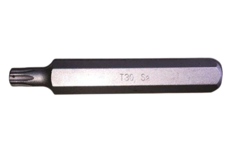 T30 X 75mm Long Star Bit 10mm Hexagon