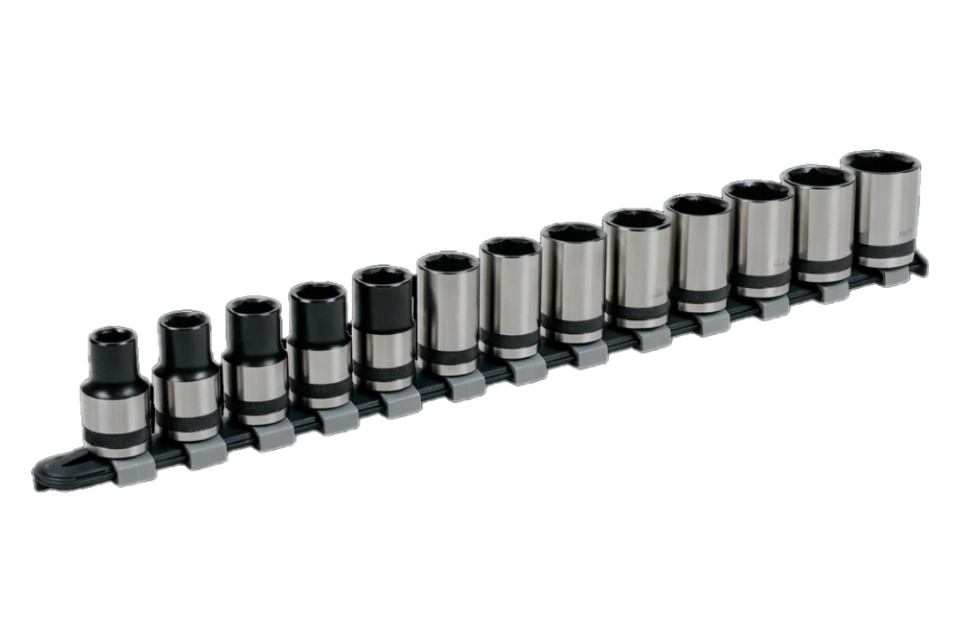 13PC 1/2" Sq Drive Socket Set Anti-Slip