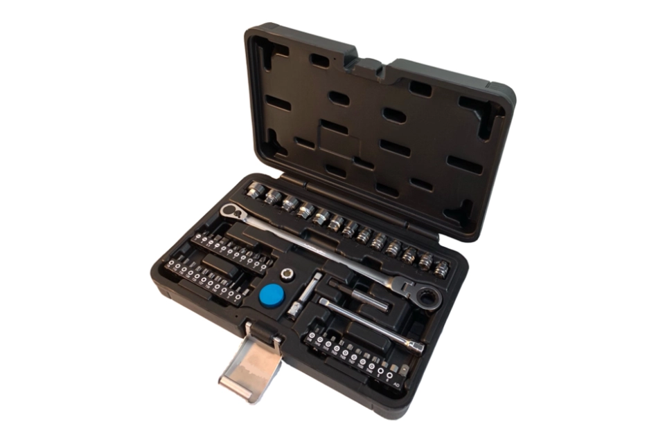 52pcs 1/4"Dr. Extra Long Low Profile Bits & Socket Ratchet Wrench Set