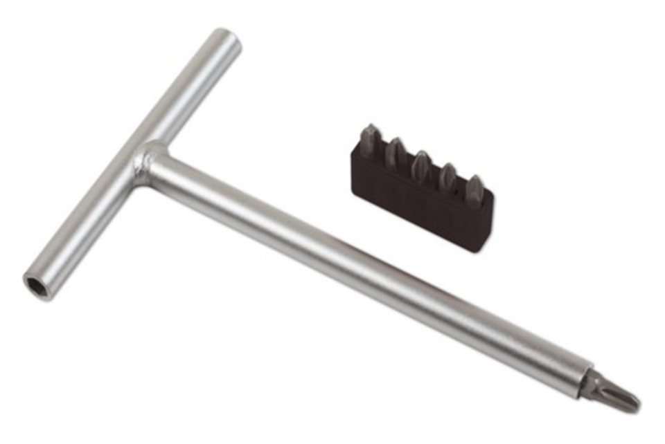 3 Way 1/4" Dr. T-Handle Driver + 6PCS JIS Bit Set