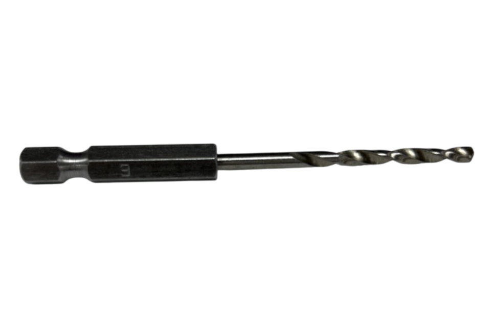 Single Drills Bit with Hexagon Shank. Size: 3.0mm