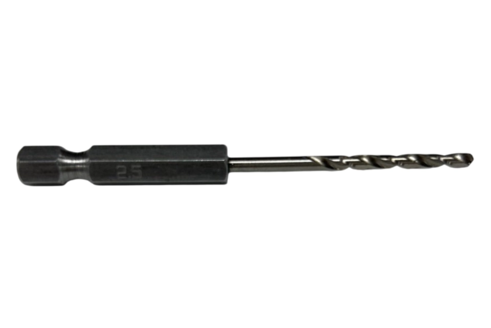 Single Drills Bit with Hexagon Shank. Size: 2.5mm