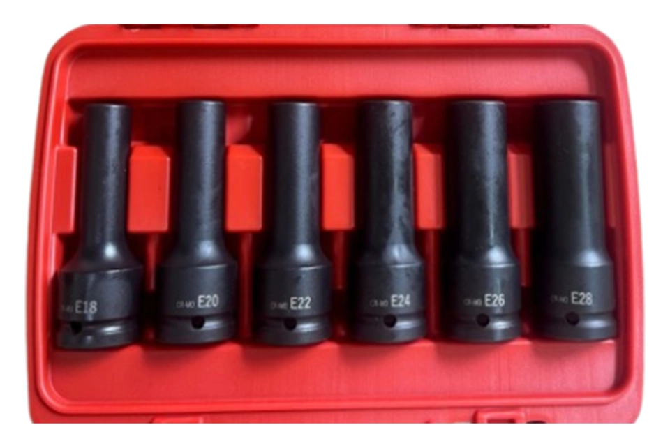 3/4" Impact E Socket 6 pcs