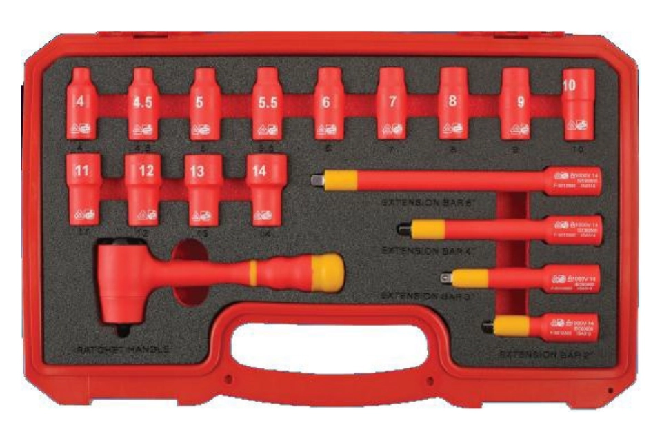 1/4" Insulated Socket Wrench Set, 18pcs