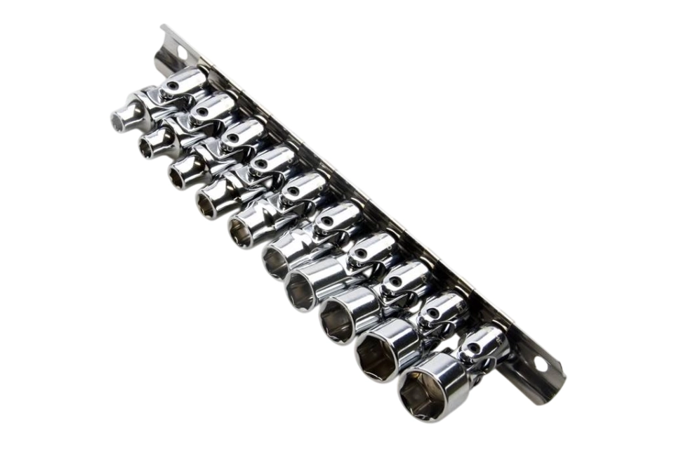 10pcs 1/4" Dr., Hex Joint Socket Set, 6PT