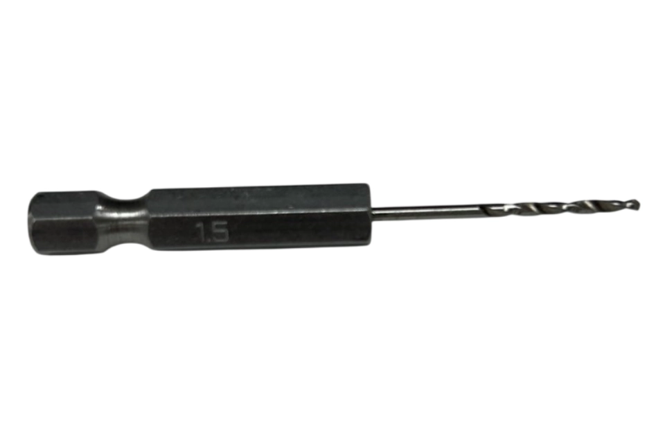 Single Drills Bit with Hexagon Shank. Size: 1.5mm