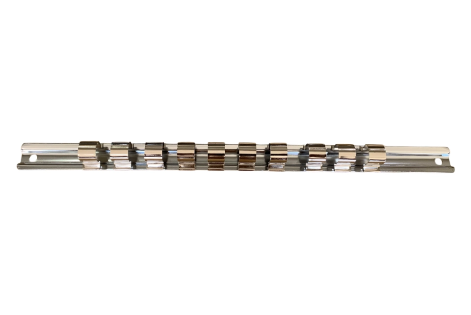 12" Socket Rail - 10PC  1/2" Clips Empty Socket Rail 305mmL