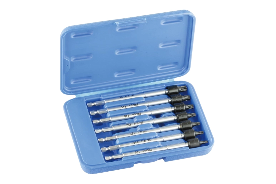 7pc 1/4"Dr. TX-Star Universal Joint Bit Set (T20-25-27-30-40-45-50)