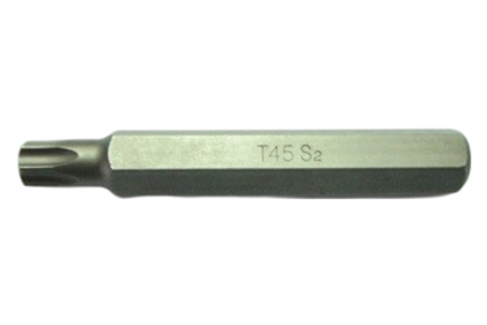 T45 X 75mm Long Star Bit 10mm Hexagon