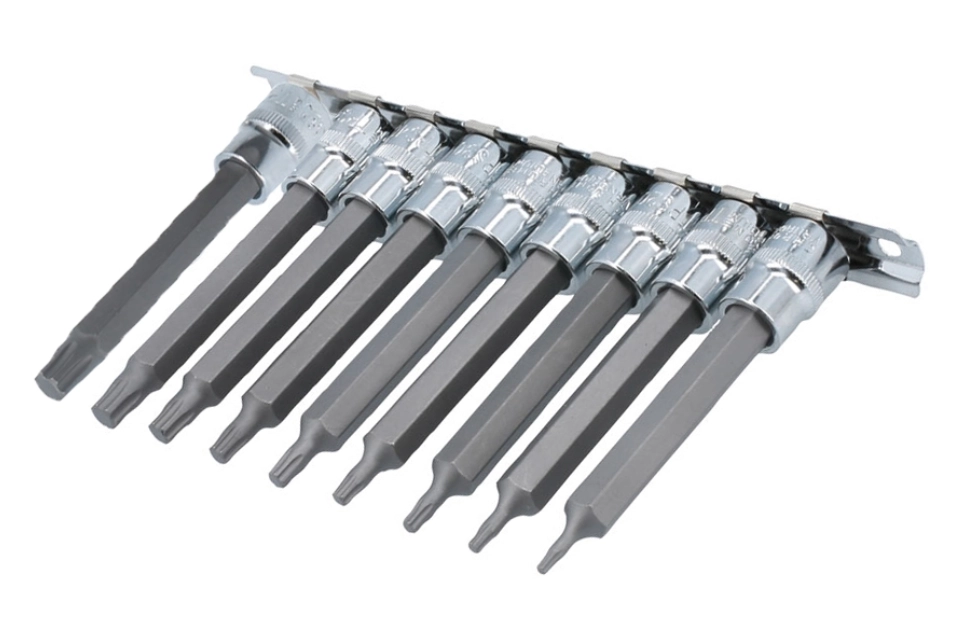 9PC - 3/8"DR*100L Bit Socket