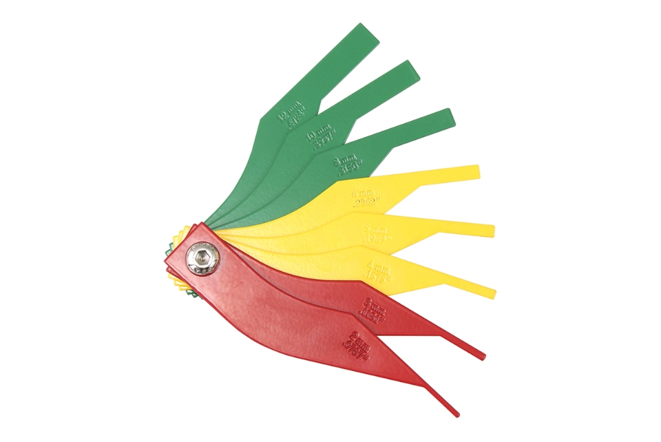 Brake Lining Thickness Gauge (Green, Yellow, Red)