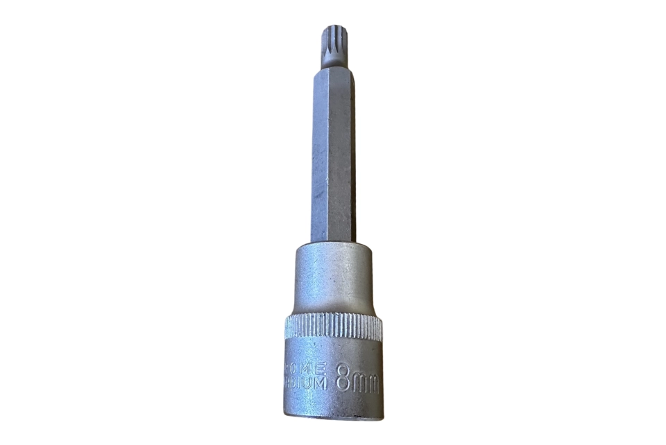 1/2"DR. Spline Socket Bit M8 x 100mmL