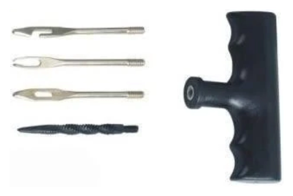 Plastic T-Handle 4 in 1 Tubeless Tire Repair Tool