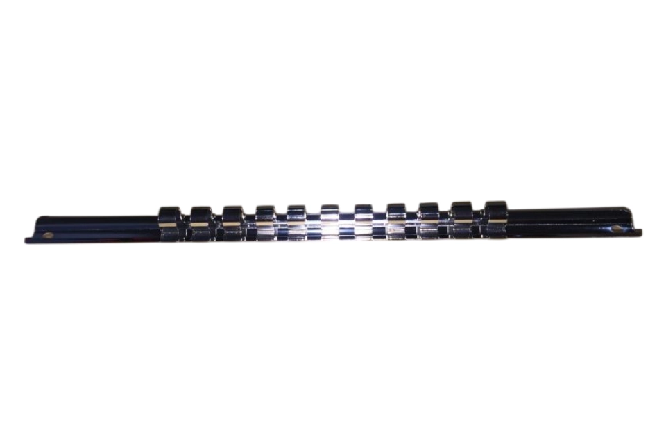 12" Socket Rail - 11PC 3/8" Clips Empty Socket Rail 300mmL