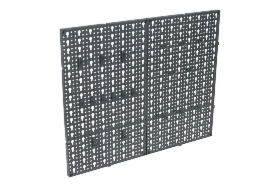 Plastic Pegboard 2PCS Black Color with 18PCS Hook