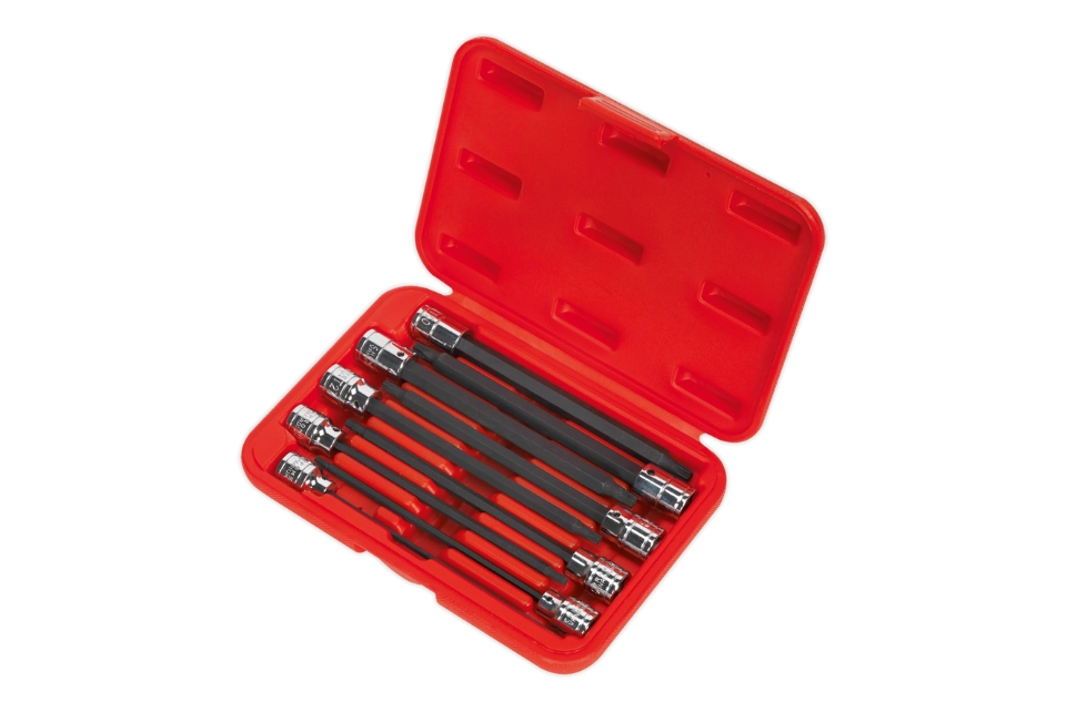 Torx-Star Socket Bit Set 9 PC 3/8" Sq Dr. 150mm